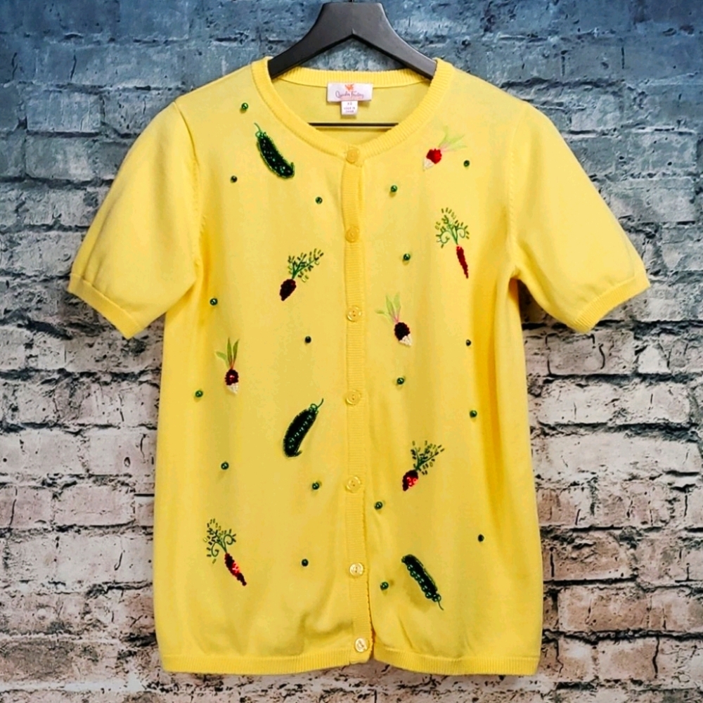 Quacker Factory | Beaded Boho Farmcore Cardigan - image 1